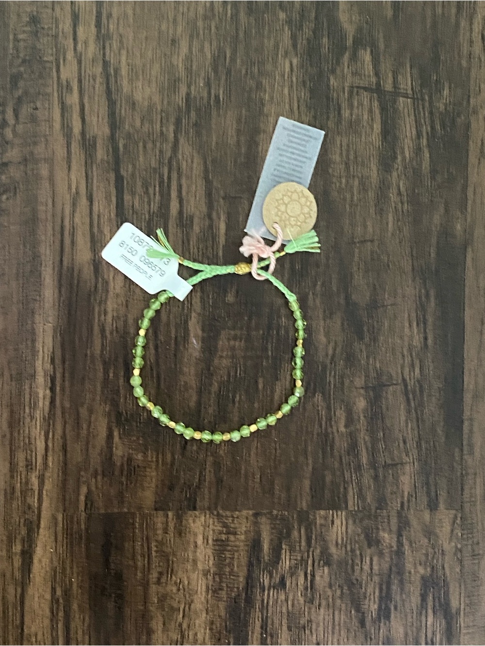 Free people Lime Green Beaded Kids Bracelet